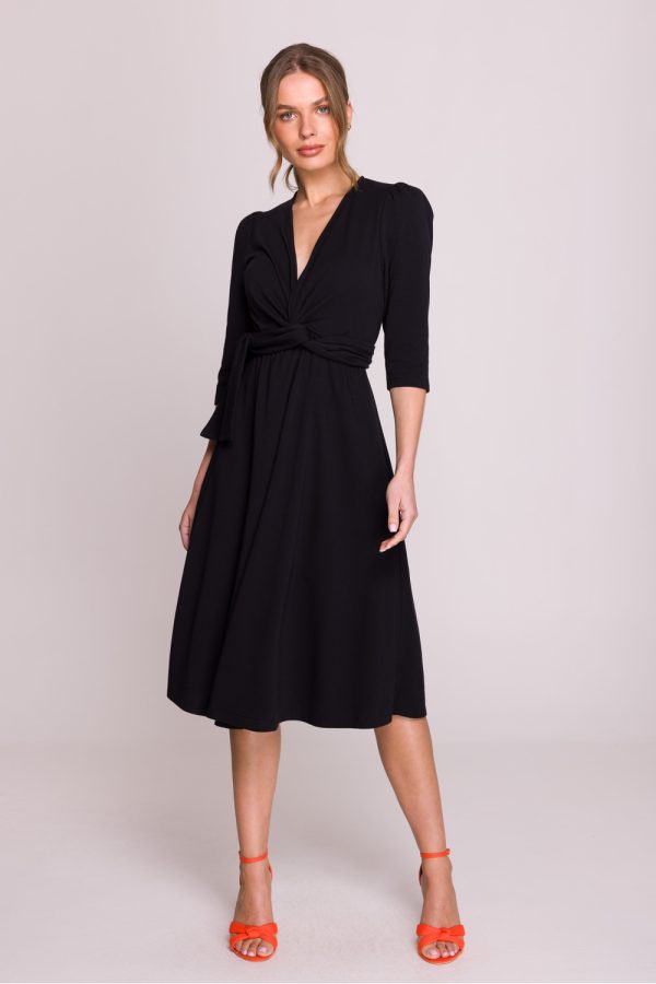 Black Daydress in Day Dresses with Cotton, Spandex and Modal