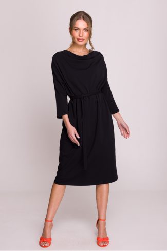Black Daydress in Day Dresses with Cotton, Spandex and Modal