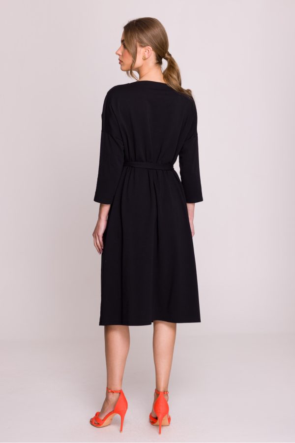 Black Daydress in Day Dresses with Cotton, Spandex and Modal