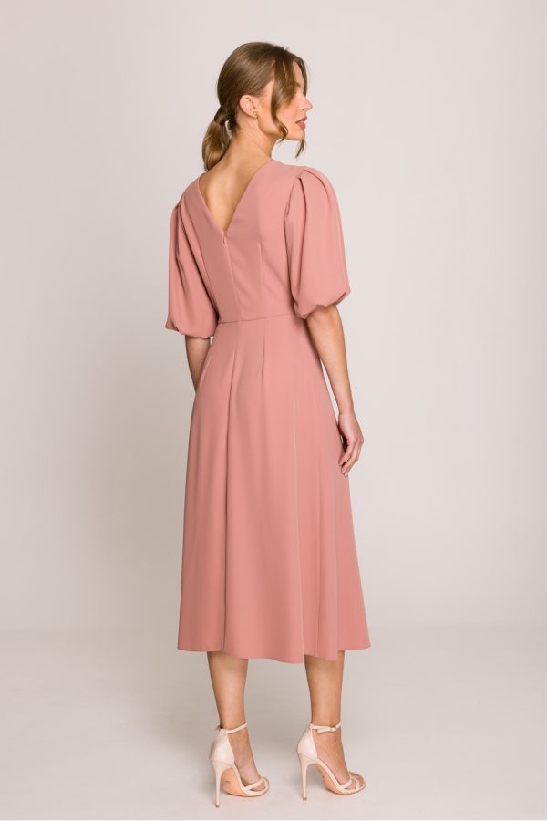 Pink Daydress in Day Dresses with Spandex and Polyester