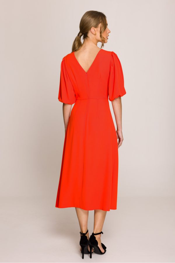 Red Daydress in Day Dresses with Spandex and Polyester
