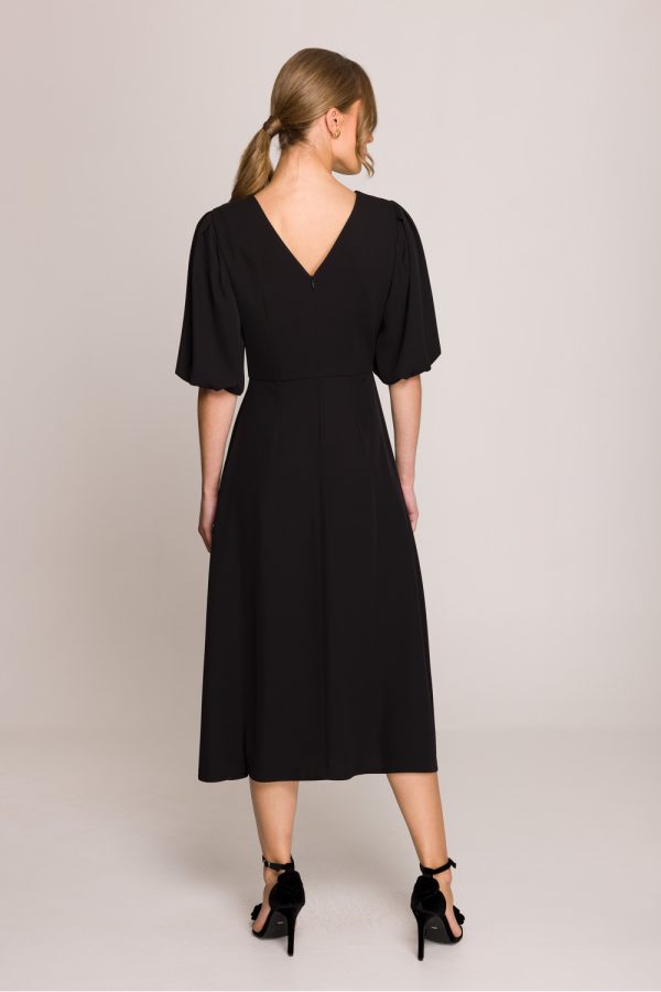 Black Daydress in Day Dresses with Spandex and Polyester