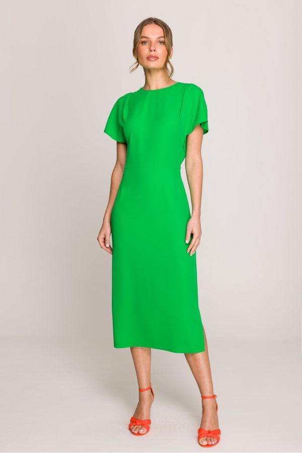 Green Daydress in Day Dresses with Spandex and Polyester