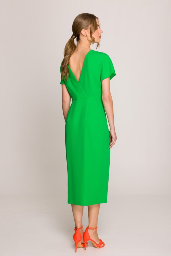 Green Daydress in Day Dresses with Spandex and Polyester