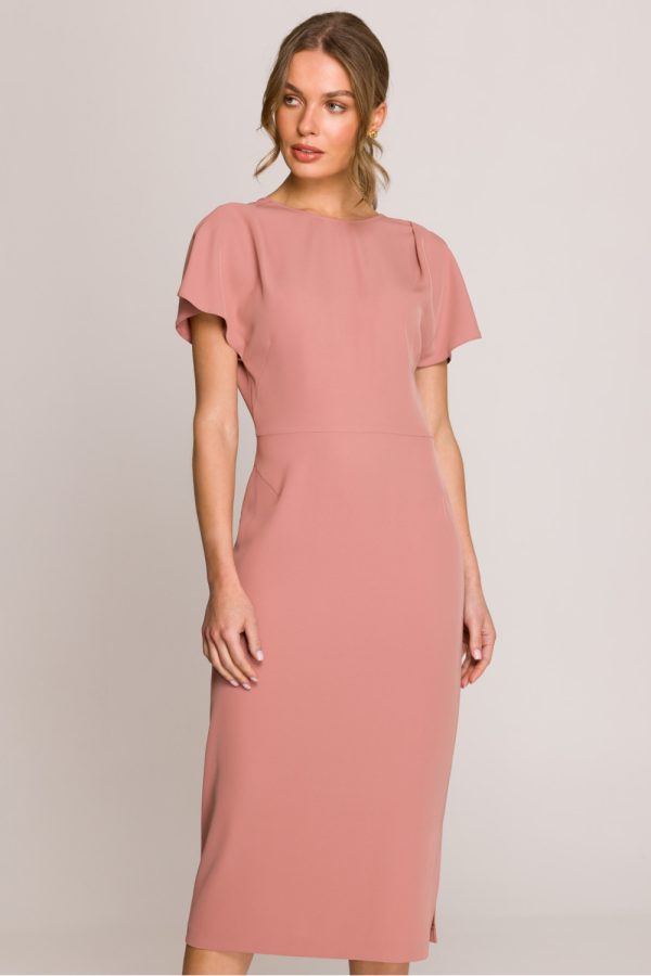 Pink Daydress in Day Dresses with Spandex and Polyester