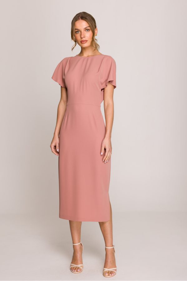 Pink Daydress in Day Dresses with Spandex and Polyester