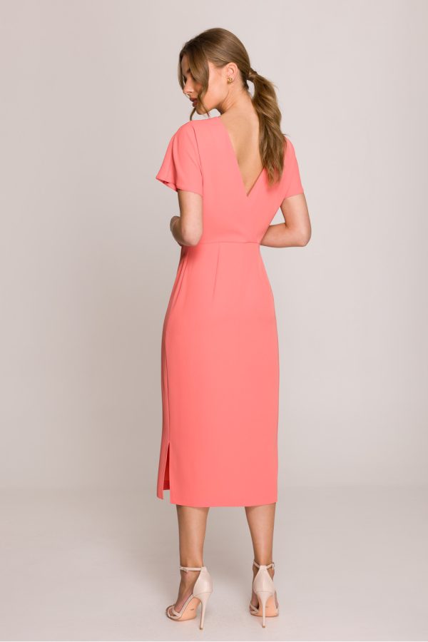 Orange Daydress in Day Dresses with Spandex and Polyester