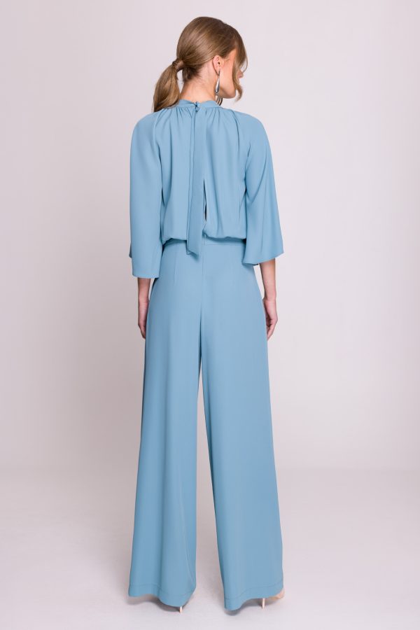 Blue Suit in Playsuits For Women with Spandex and Polyester