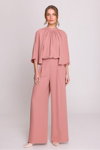 Pink Suit in Playsuits For Women with Spandex and Polyester