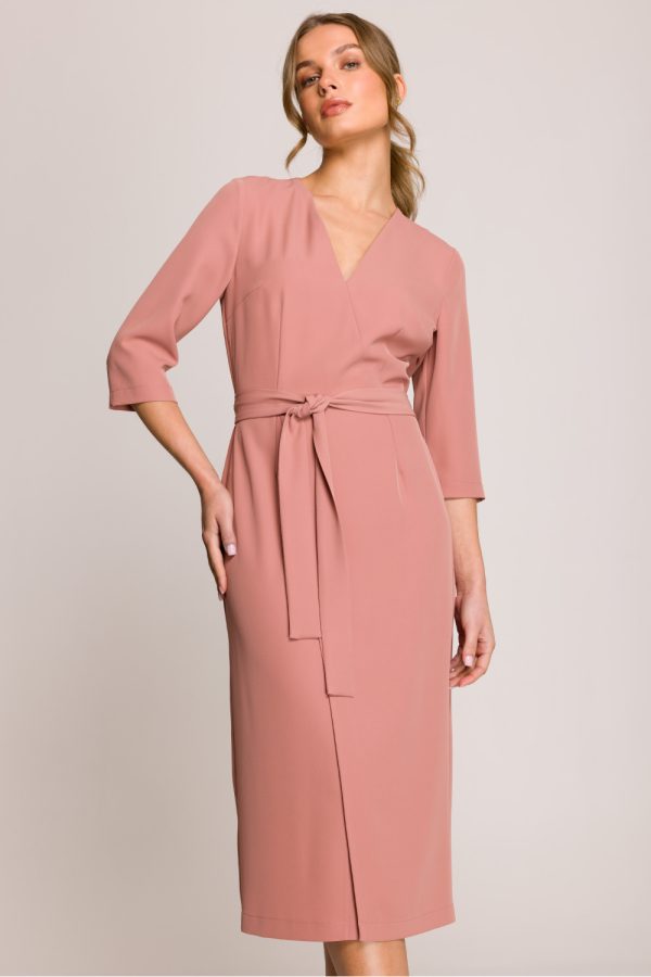 Pink Daydress in Day Dresses with Spandex and Polyester