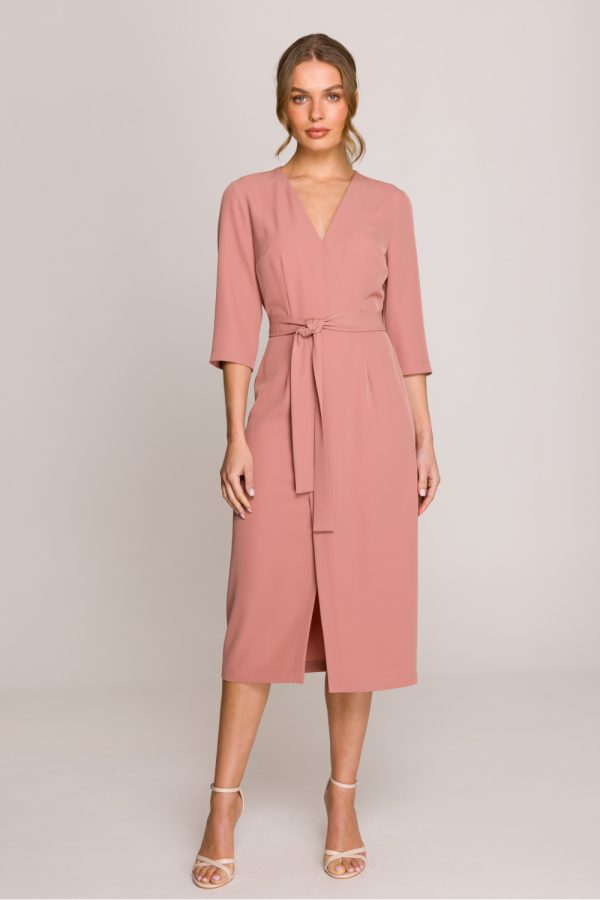 Pink Daydress in Day Dresses with Spandex and Polyester