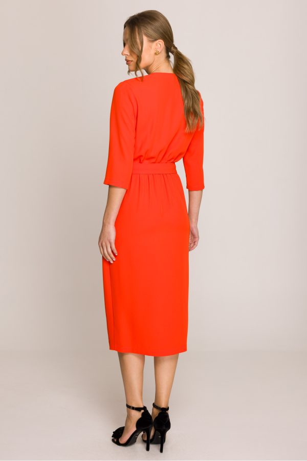 Red Daydress in Day Dresses with Spandex and Polyester