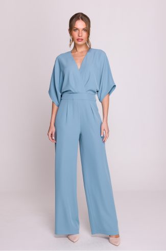 Blue Suit in Playsuits For Women with Spandex and Polyester