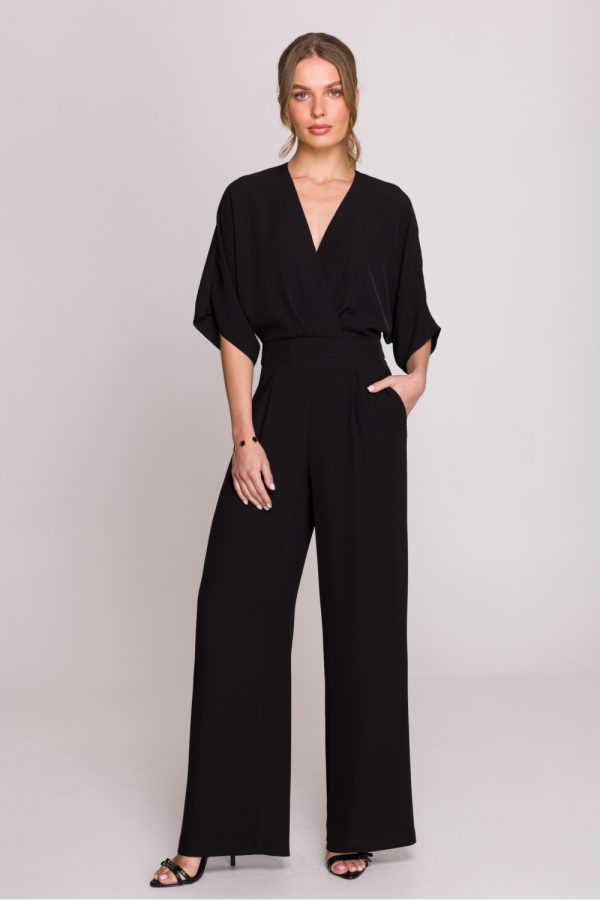 Black Suit in Playsuits For Women with Spandex and Polyester