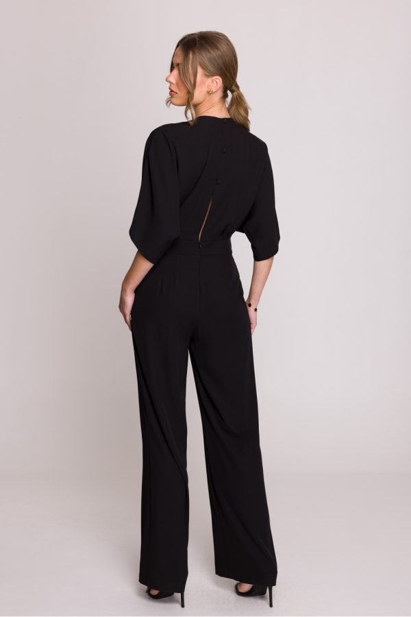 Black Suit in Playsuits For Women with Spandex and Polyester