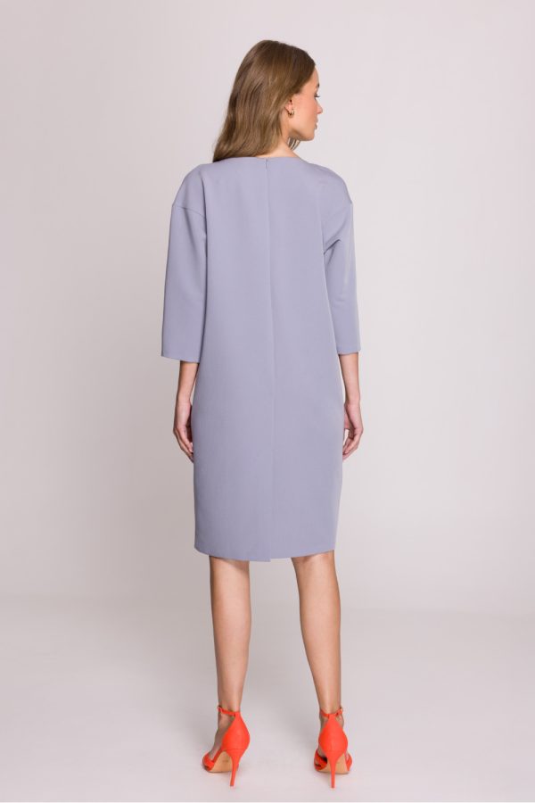 Grey Daydress in Day Dresses with Spandex, Polyester and Viscose