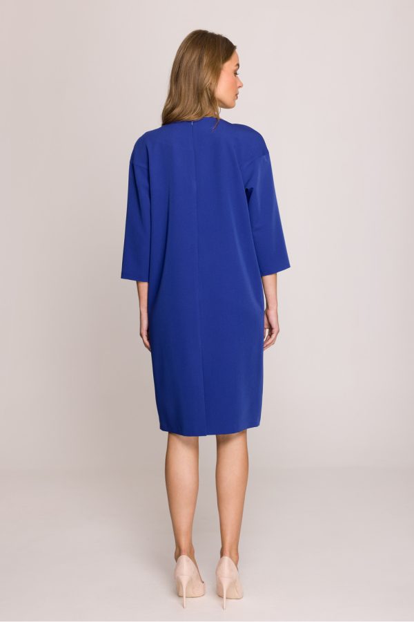 Blue Daydress in Day Dresses with Spandex, Polyester and Viscose