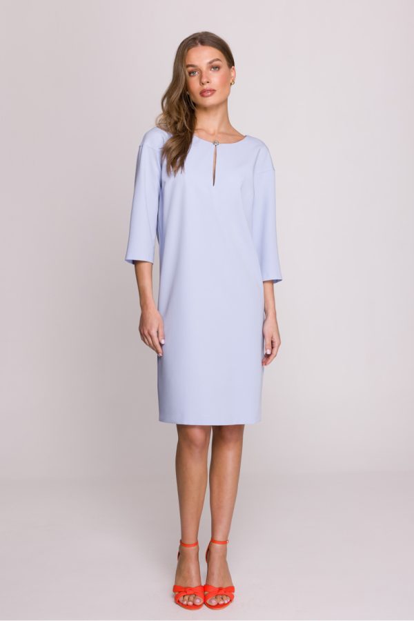 Blue Daydress in Day Dresses with Spandex, Polyester and Viscose