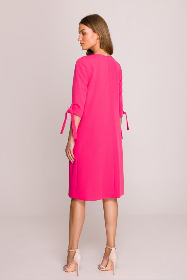 Pink Daydress in Day Dresses with Spandex, Polyester and Viscose