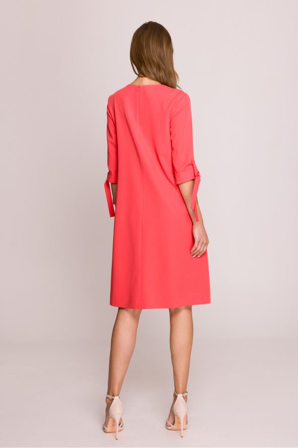 Red Daydress in Day Dresses with Spandex, Polyester and Viscose