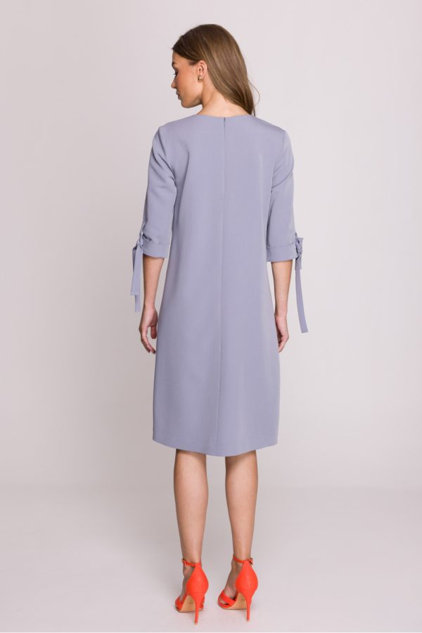 Grey Daydress in Day Dresses with Spandex, Polyester and Viscose