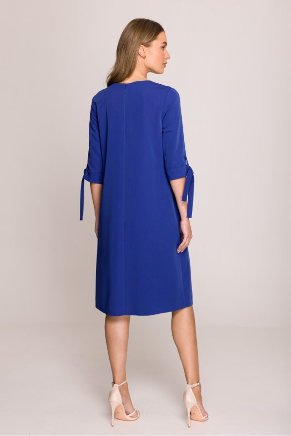 Blue Daydress in Day Dresses with Spandex, Polyester and Viscose