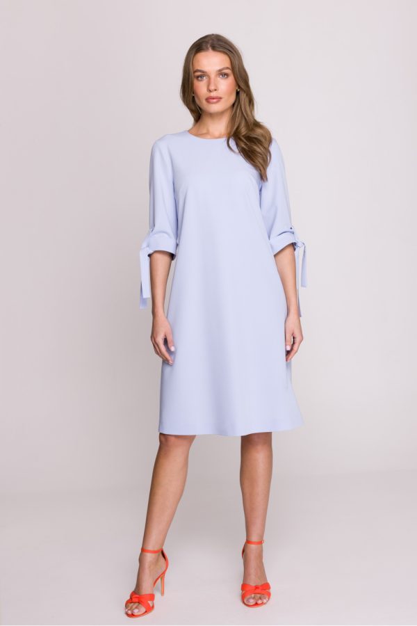 Blue Daydress in Day Dresses with Spandex, Polyester and Viscose