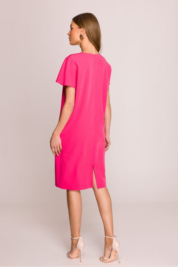 Pink Daydress in Day Dresses with Spandex, Polyester and Viscose