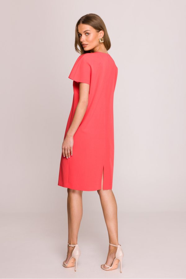 Red Daydress in Day Dresses with Spandex, Polyester and Viscose