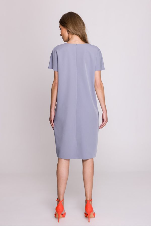 Grey Daydress in Day Dresses with Spandex, Polyester and Viscose