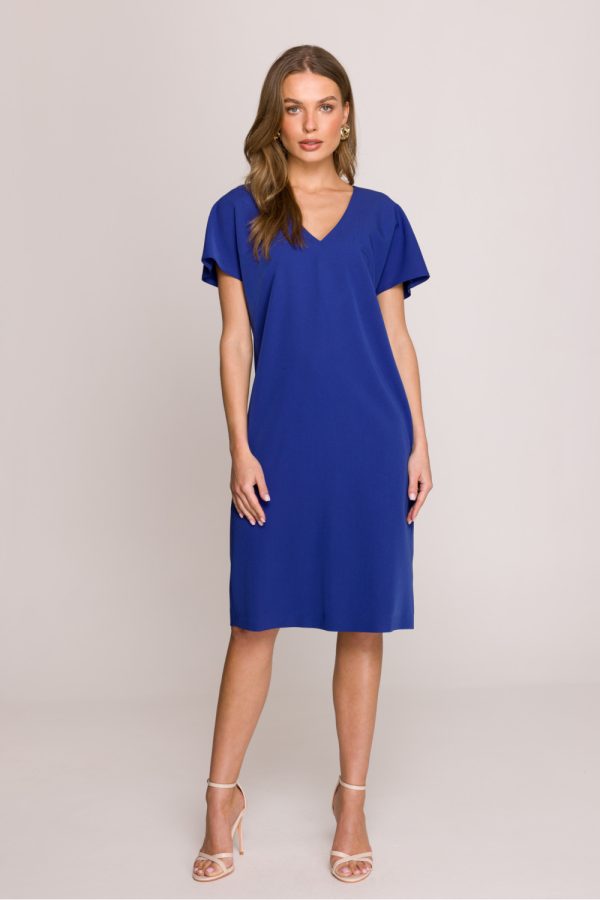 Blue Daydress in Day Dresses with Spandex, Polyester and Viscose