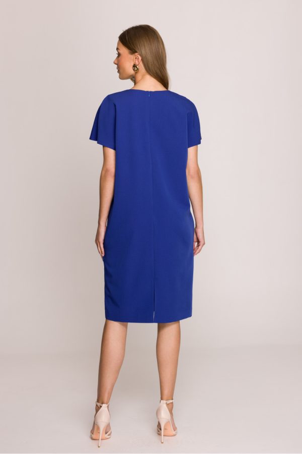 Blue Daydress in Day Dresses with Spandex, Polyester and Viscose