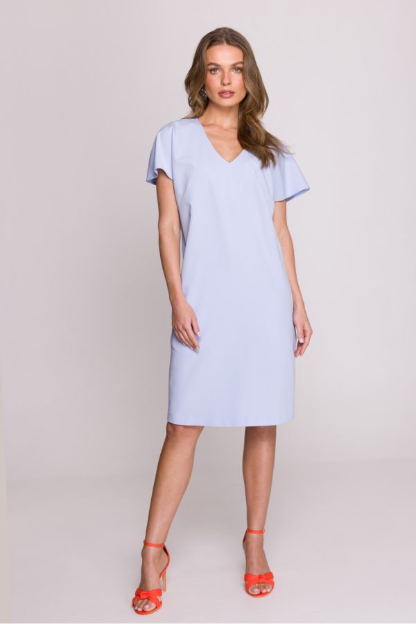 Blue Daydress in Day Dresses with Spandex, Polyester and Viscose