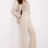 Beige Women Trousers in Pants, Trousers, Shorts with Spandex and Polyester