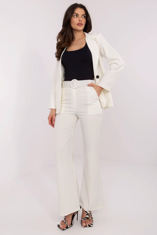 Beige Women Trousers in Pants, Trousers, Shorts with Spandex and Polyester