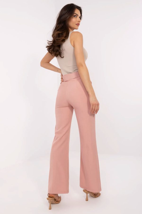 Pink Women Trousers in Pants, Trousers, Shorts with Spandex and Polyester