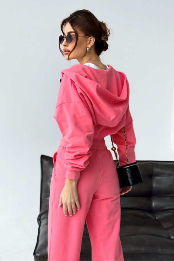 Pink Set in Pants, Trousers, Shorts with Cotton and Spandex