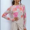 Multicolor Blouse in Women`s Blouses, Tunics with Spandex and Viscose