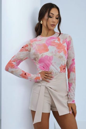 Multicolor Blouse in Women`s Blouses, Tunics with Spandex and Viscose
