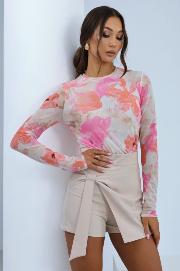 Multicolor Blouse in Women`s Blouses, Tunics with Spandex and Viscose