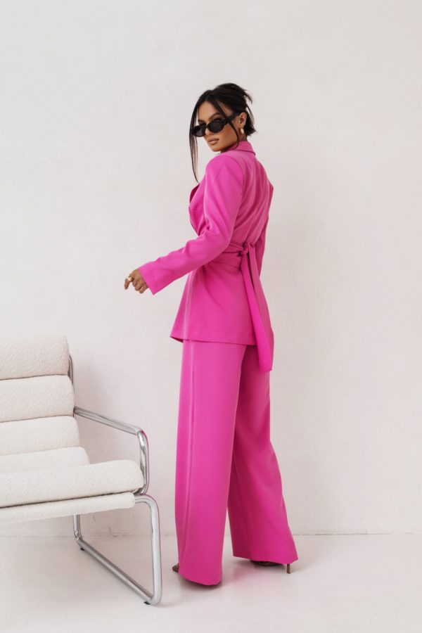 Pink Set in Pants, Trousers, Shorts with Spandex and Viscose