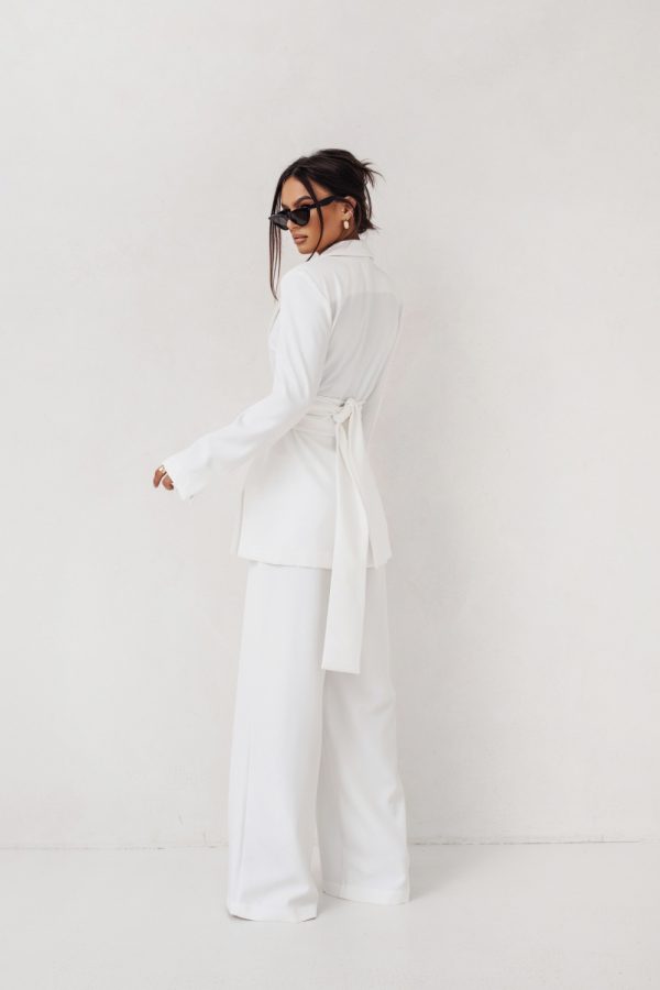 Beige Set in Pants, Trousers, Shorts with Spandex and Viscose