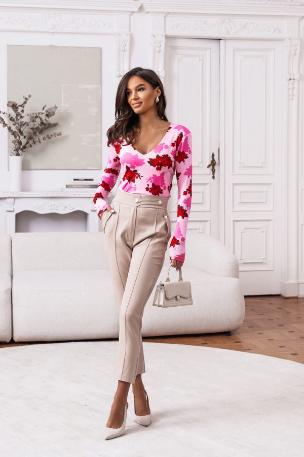 Multicolor Blouse in Women`s Blouses, Tunics with Spandex and Viscose