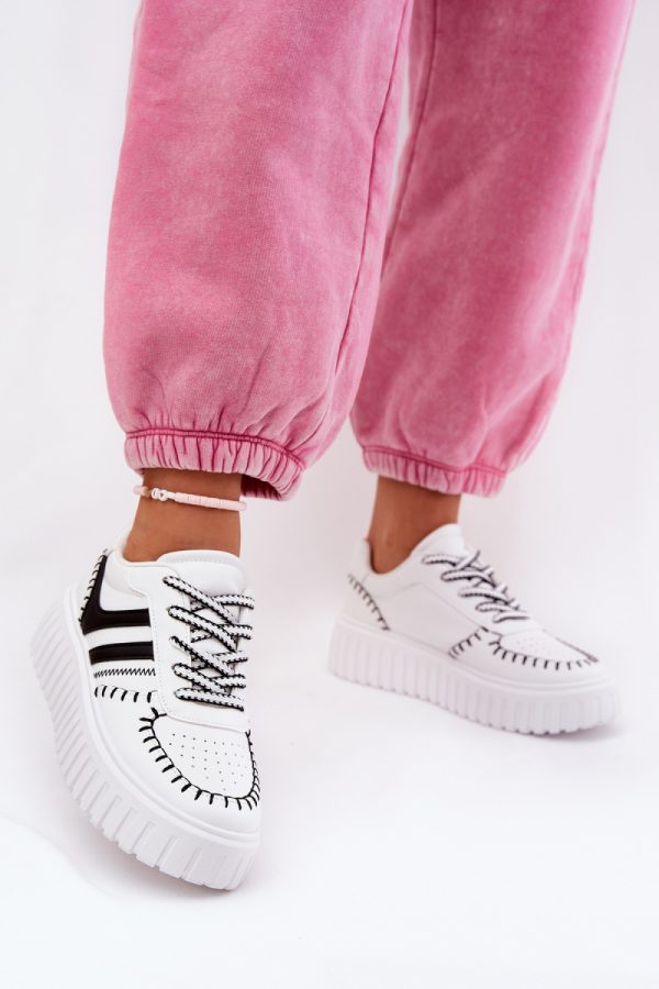 white Platform sneakers model 209439 Step in style