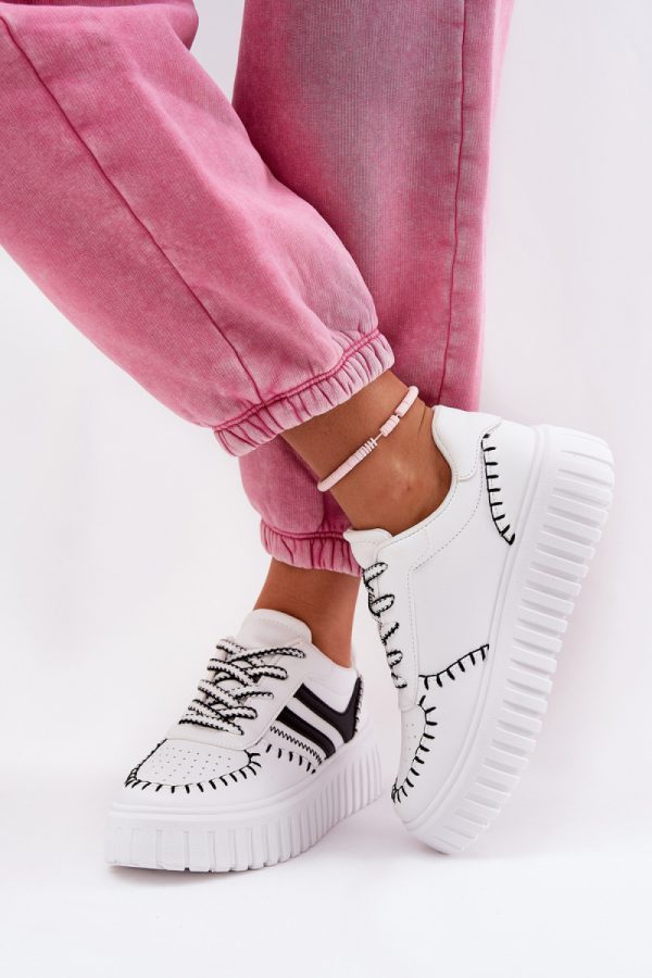 white Platform sneakers model 209439 Step in style