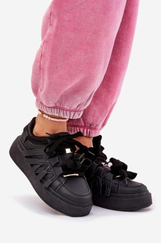 black Platform sneakers model 209449 Step in style