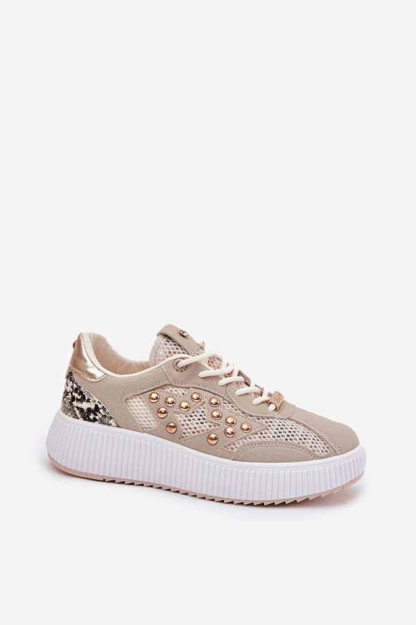 beige Sport Shoes model 209465 Step in style