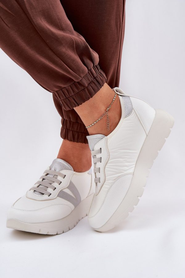 white Platform sneakers model 209469 Step in style