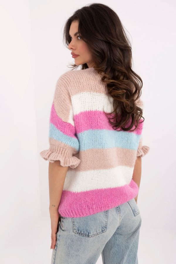 Pink Jumper in Sweaters, Pullovers, Jumpers, Turtlenecks, Boleros, Shrugs with Acrylic, Polyamide, Viscose and Wool