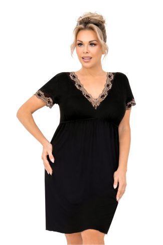 black Plus Size Nightgown model 209531 Donna